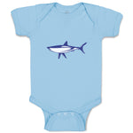 Baby Clothes Shark Blue Animals Ocean Sea Life Baby Bodysuits Boy & Girl Cotton