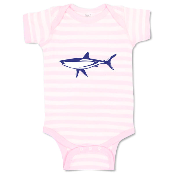 Baby Clothes Shark Blue Animals Ocean Sea Life Baby Bodysuits Boy & Girl Cotton