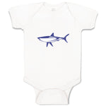 Baby Clothes Shark Blue Animals Ocean Sea Life Baby Bodysuits Boy & Girl Cotton