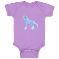 Baby Clothes Unicorn Blue Style B Funny Humor Baby Bodysuits Boy & Girl Cotton