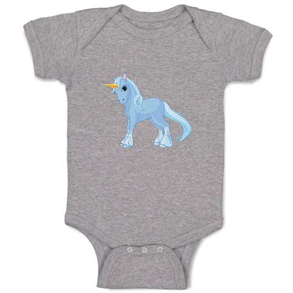 Baby Clothes Unicorn Blue Style B Funny Humor Baby Bodysuits Boy & Girl Cotton