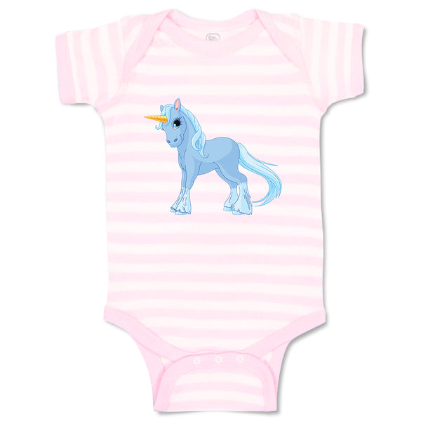 Baby Clothes Unicorn Blue Style B Funny Humor Baby Bodysuits Boy & Girl Cotton
