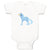 Baby Clothes Unicorn Blue Style B Funny Humor Baby Bodysuits Boy & Girl Cotton