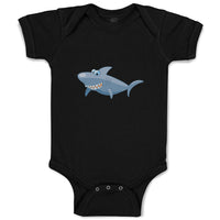 Baby Clothes Shark Smiling Ocean Sea Life Baby Bodysuits Boy & Girl Cotton