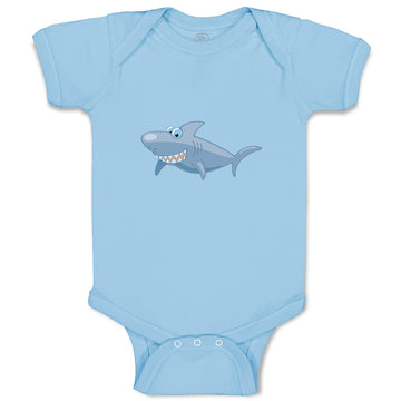 Baby Clothes Shark Smiling Ocean Sea Life Baby Bodysuits Boy & Girl Cotton