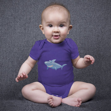 Baby Clothes Shark Smiling Ocean Sea Life Baby Bodysuits Boy & Girl Cotton