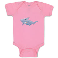 Baby Clothes Shark Smiling Ocean Sea Life Baby Bodysuits Boy & Girl Cotton
