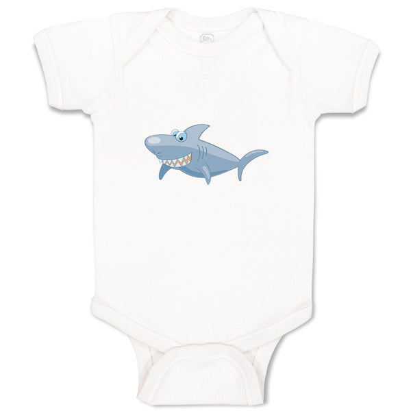 Baby Clothes Shark Smiling Ocean Sea Life Baby Bodysuits Boy & Girl Cotton