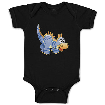 Baby Clothes Dinosaur Blue Facing Right Dinosaurs Dino Trex Baby Bodysuits