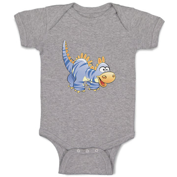 Baby Clothes Dinosaur Blue Facing Right Dinosaurs Dino Trex Baby Bodysuits