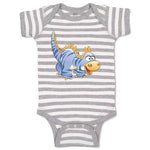 Baby Clothes Dinosaur Blue Facing Right Dinosaurs Dino Trex Baby Bodysuits