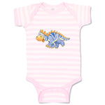 Baby Clothes Dinosaur Blue Facing Left Dinosaurs Dino Trex Baby Bodysuits Cotton