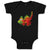 Baby Clothes Dinosaur Red Facing Left Dinosaurs Dino Trex Baby Bodysuits Cotton