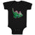 Baby Clothes Dinosaur Green Facing Right Dinosaurs Dino Trex Baby Bodysuits