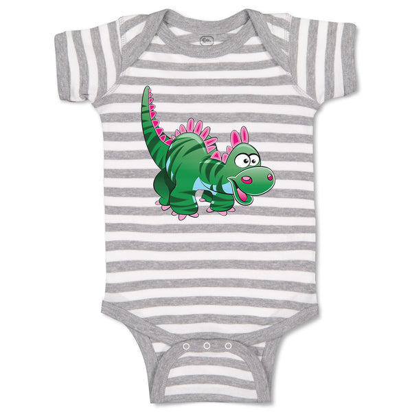 Baby Clothes Dinosaur Green Facing Right Dinosaurs Dino Trex Baby Bodysuits