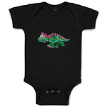 Baby Clothes Dinosaur Green Facing Left Dinosaurs Dino Trex Baby Bodysuits