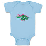 Baby Clothes Dinosaur Green Facing Left Dinosaurs Dino Trex Baby Bodysuits