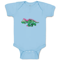 Baby Clothes Dinosaur Green Facing Left Dinosaurs Dino Trex Baby Bodysuits