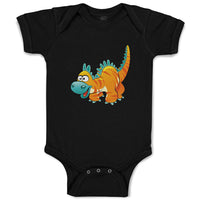 Baby Clothes Dinosaur Yellow Facing Left Dinosaurs Dino Trex Baby Bodysuits