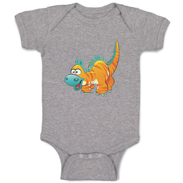 Baby Clothes Dinosaur Yellow Facing Left Dinosaurs Dino Trex Baby Bodysuits