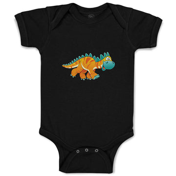 Baby Clothes Dinosaur Yellow Facing Right Dinosaurs Dino Trex Baby Bodysuits