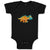 Baby Clothes Dinosaur Yellow Facing Right Dinosaurs Dino Trex Baby Bodysuits