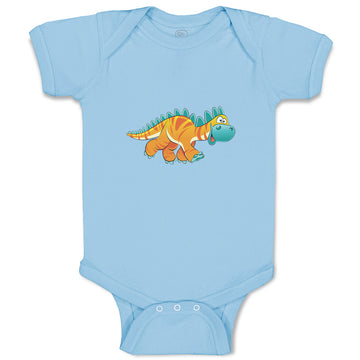 Baby Clothes Dinosaur Yellow Facing Right Dinosaurs Dino Trex Baby Bodysuits