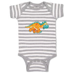Baby Clothes Dinosaur Yellow Facing Right Dinosaurs Dino Trex Baby Bodysuits