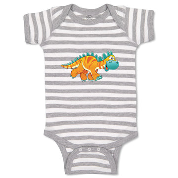 Baby Clothes Dinosaur Yellow Facing Right Dinosaurs Dino Trex Baby Bodysuits