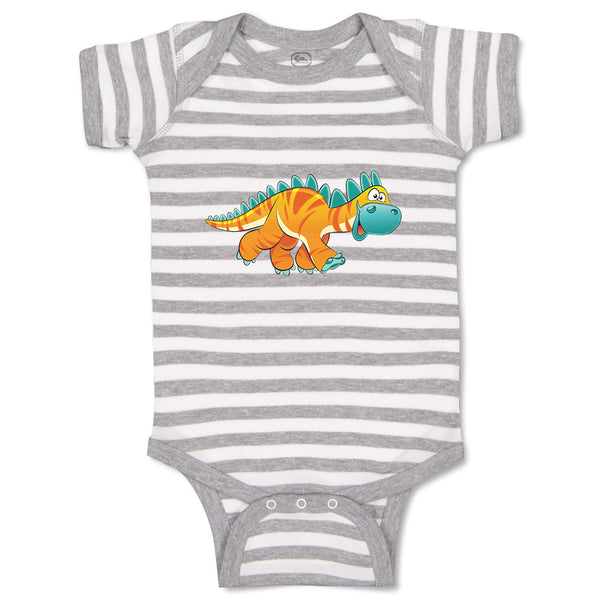 Baby Clothes Dinosaur Yellow Facing Right Dinosaurs Dino Trex Baby Bodysuits