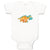 Baby Clothes Dinosaur Yellow Facing Right Dinosaurs Dino Trex Baby Bodysuits