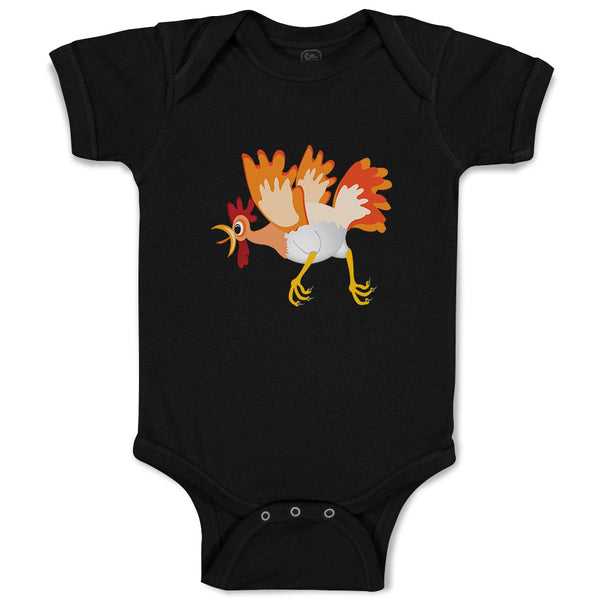 Baby Clothes Rooster Crazy Animals Farm Baby Bodysuits Boy & Girl Cotton