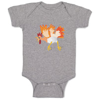 Baby Clothes Rooster Crazy Animals Farm Baby Bodysuits Boy & Girl Cotton