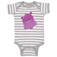 Baby Clothes Hippo Face Safari Baby Bodysuits Boy & Girl Newborn Clothes Cotton