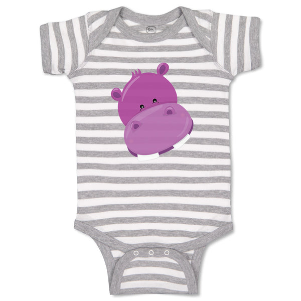 Baby Clothes Hippo Face Safari Baby Bodysuits Boy & Girl Newborn Clothes Cotton