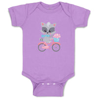 Baby Clothes Raccoon Bike Funny Humor Baby Bodysuits Boy & Girl Cotton