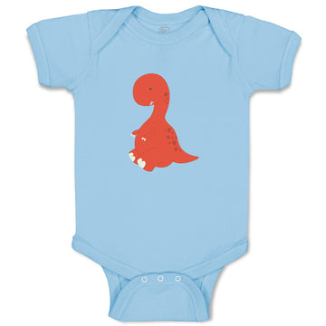 Baby Clothes Dino Red Dinosaurs Dino Trex Baby Bodysuits Boy & Girl Cotton