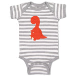 Baby Clothes Dino Red Dinosaurs Dino Trex Baby Bodysuits Boy & Girl Cotton