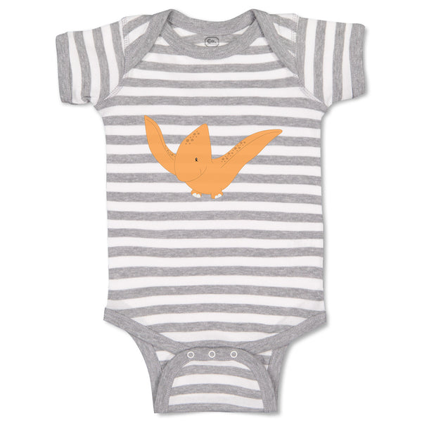 Baby Clothes Dino Orange Dinosaurs Dino Trex Baby Bodysuits Boy & Girl Cotton