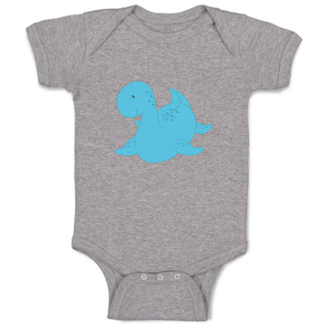 Baby Clothes Dino Blue Dinosaurs Dino Trex Baby Bodysuits Boy & Girl Cotton