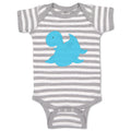 Baby Clothes Dino Blue Dinosaurs Dino Trex Baby Bodysuits Boy & Girl Cotton