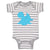 Baby Clothes Dino Blue Dinosaurs Dino Trex Baby Bodysuits Boy & Girl Cotton