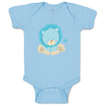 Baby Clothes Baby Lion Blue Safari Baby Bodysuits Boy & Girl Cotton