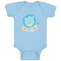 Baby Clothes Baby Lion Blue Safari Baby Bodysuits Boy & Girl Cotton