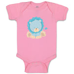 Baby Clothes Baby Lion Blue Safari Baby Bodysuits Boy & Girl Cotton