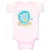 Baby Clothes Baby Lion Blue Safari Baby Bodysuits Boy & Girl Cotton