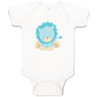 Baby Clothes Baby Lion Blue Safari Baby Bodysuits Boy & Girl Cotton