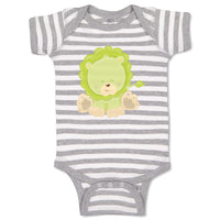 Baby Clothes Baby Lion Green Safari Baby Bodysuits Boy & Girl Cotton