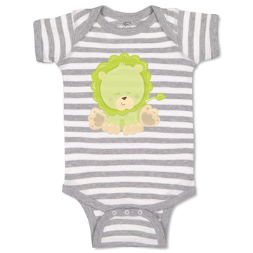 Baby Clothes Baby Lion Green Safari Baby Bodysuits Boy & Girl Cotton