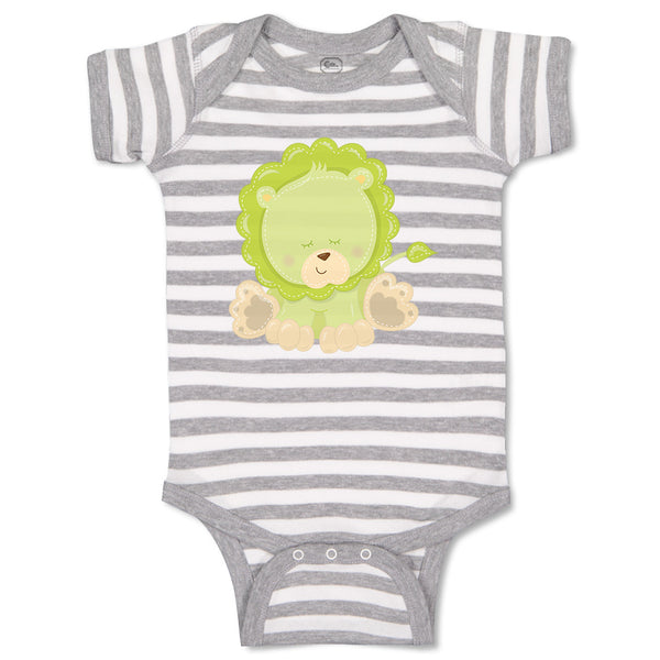 Baby Clothes Baby Lion Green Safari Baby Bodysuits Boy & Girl Cotton